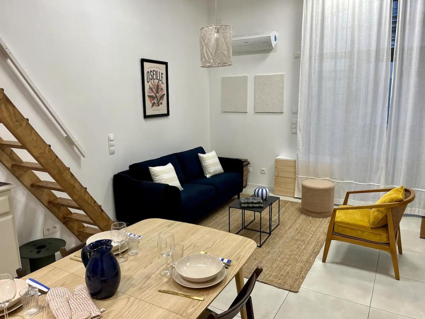 Le Chaptal • Beau T2 • Clim • Centre Gare St Roch Apartamento